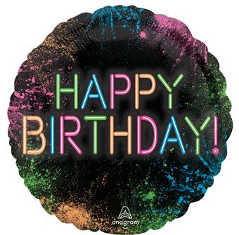 Glow Crazy Birthday Balloon - 5-Pack - Image 1