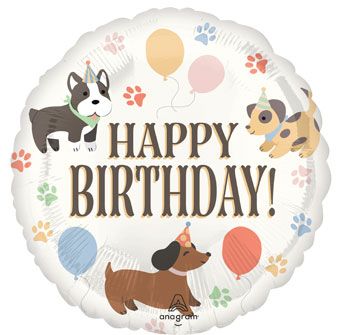 Pawsome Birthday Balloons - 5-Pack - Image 1