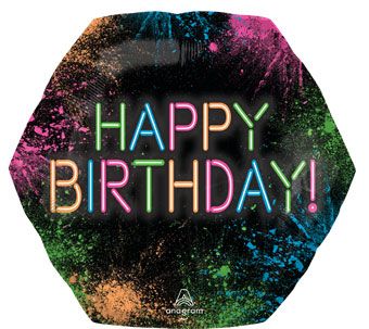 Glow Crazy Birthday Balloons - 3-Pack - Image 1