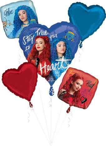 Descendants 4 Balloon Bouquet - 5 Piece Foil Set - Image 1