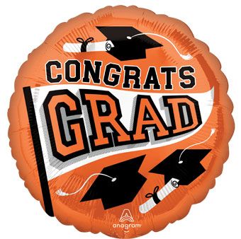 Grad Balloon 5-Pack - Orange - Image 1