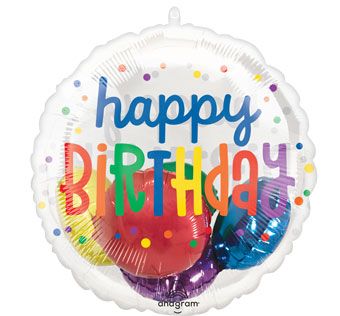 Happy Birthday Balloon 20" Foil - Party Supplies - Image 1