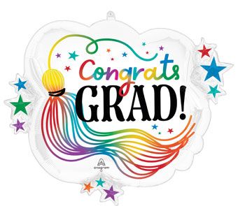 Congrats Grad Balloon - 3-Pack - Image 1