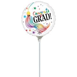 Congrats Grad Tassel Foil Balloon 9 Inch - Graduation Decor - Image 1