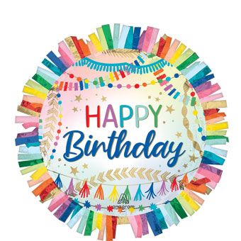 Happy Birthday Fringe Streamers - 3-Pack - Image 1