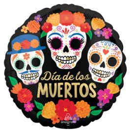 Day of the Dead Balloon 18 Inch - 5-Pack - Image 1