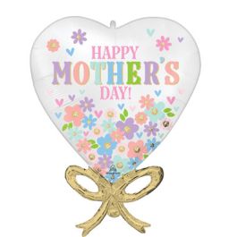 Mother's Day Foil Balloon 28 Inch Daisy Chain Bow - Image 1