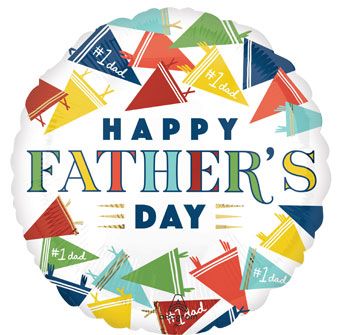 Happy Father's Day Varsity Dad Foil Balloon 18 Inch - Image 1