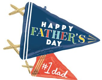 Father's Day Dad Pennants Banner - 28 Inch Decorative Flag - Image 1