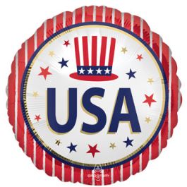 USA Stars & Stripes Foil Balloon 18 Inch - Image 1