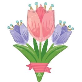 Spring Cheer Tulips Foil Balloon 38 Inch - Image 1