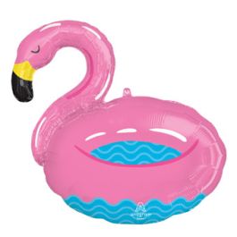 Pink Flamingo Pool Party Balloon 30 Inch - Image 1