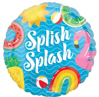 Splish Splash Pool Party Balloons - 5-Pack - Image 1