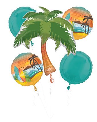 Palm Beach Balloon Bouquet - Tropical Party - Image 1