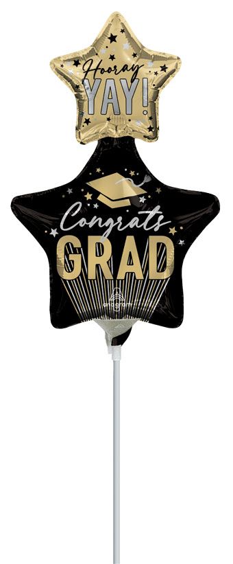 Grad Star Balloons - 5-Pack - Image 1