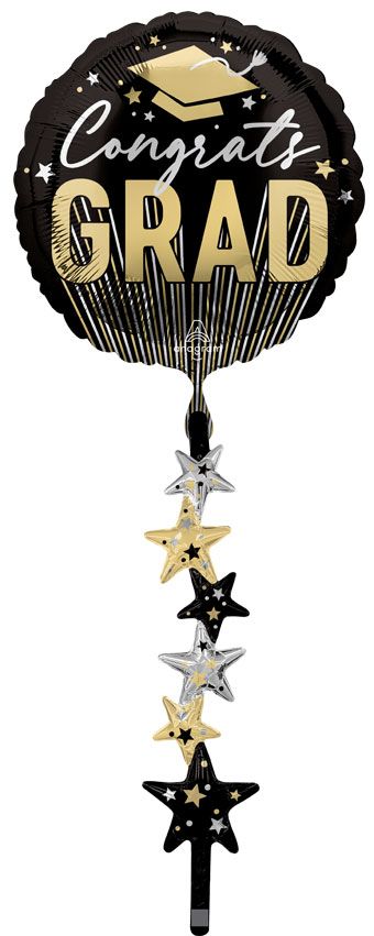 Congrats Grad Balloon 67" Foil - Graduation Party - Image 1