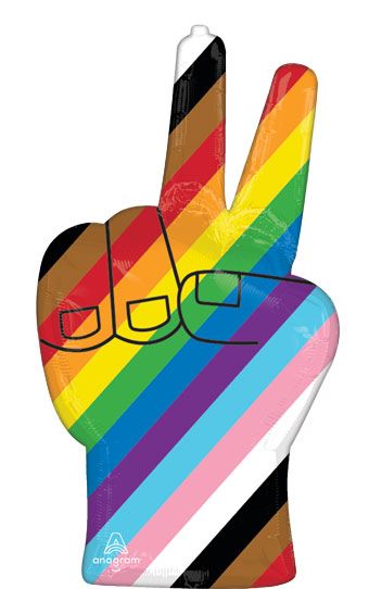 Pride Peace Sign Balloon - 3-Pack - Image 1
