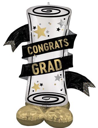 Grad Diploma Balloon 55" - Party Supplies - Image 1