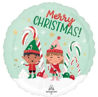 Merry Christmas Elves Balloon - 5-Pack - Image 1