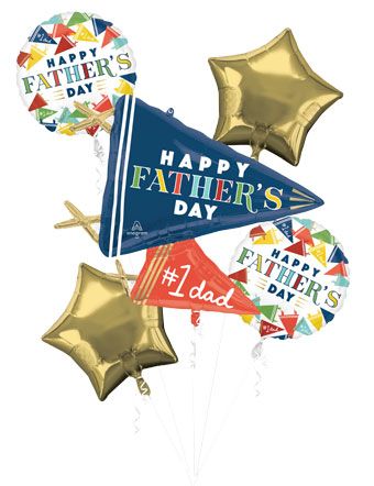 Father's Day Balloon Bouquet - 5 Piece Set - Image 1