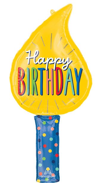 Happy Birthday Candle Balloons - 3-Pack - Image 1