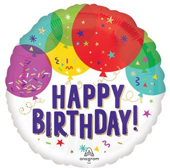 Happy Birthday Balloons - 5-Pack - Image 1