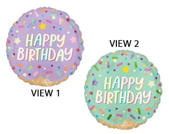 Happy Birthday Ice Cream Balloons - 5-Pack - Image 1