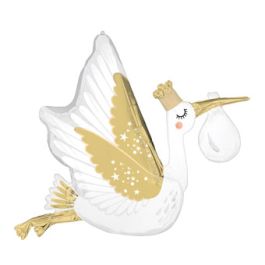Swan Foil Balloon 35 Inch - Special Delivery Baby - Image 1