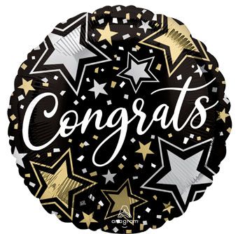 Congrats Stars Balloon - 5-Pack - Image 1