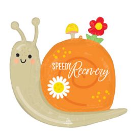 Speedy Recovery Snail Foil Balloon - Large Shape - Image 1