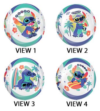 Stitch Orbz Balloon 16 inch - Lilo & Stitch Party Supplies - Image 1