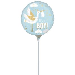 Baby Boy Satin Balloon 9 Inch - 5-Pack - Image 1