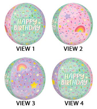 Happy Birthday Balloons - 3-Pack - Image 1