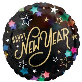 Happy New Year Starlight Balloon 18 Inch - 5-Pack - Image 1
