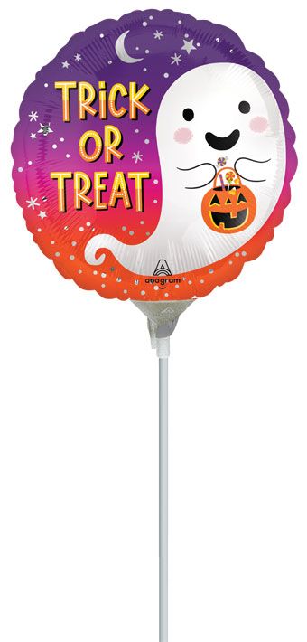 Trick or Treat Ghost Balloon - 5-Pack - Image 1