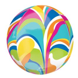 Vibrant Macro Marble Balloon 16 Inch - 3-Pack - Image 1