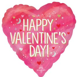 Heart Foil Balloon 18 Inch - Happy Valentine's Day Decor - Image 1