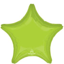 Vibrant Green Star Foil Balloon 19 Inch - Image 1