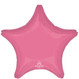 Vibrant Pink Star Foil Balloon 19 Inch - Image 1