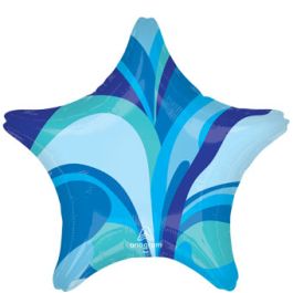 Blue Star Foil Balloon 19 Inch - Party Decoration - Image 1
