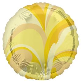 Gold Marble Foil Balloon 18 Inch Round - Elegant Celebration Decor - Image 1