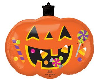 Trick or Treat Pumpkin Balloon - 3-Pack - Image 1