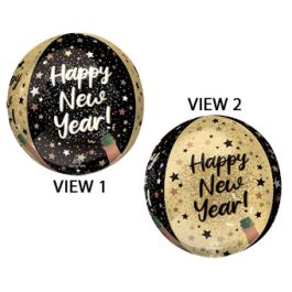 Natural Sparkle Happy New Year Foil Balloon 16 Inch - Celebration - Image 1