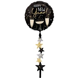 Happy New Year Foil Balloon 67 Inch Airwalker - Image 1