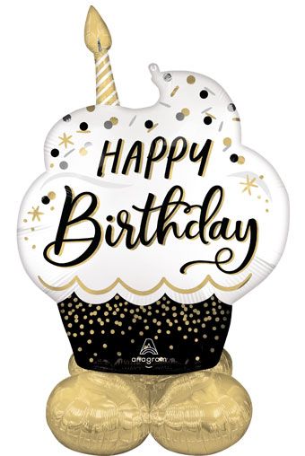 Birthday Cupcake Balloon 52" Foil - Party Supplies - Image 1
