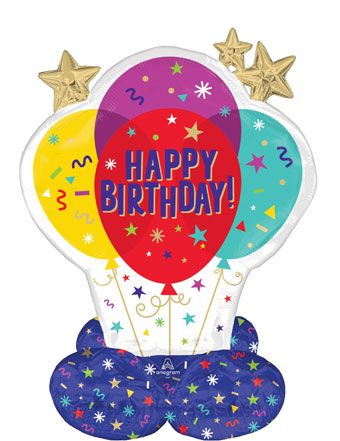 Happy Birthday Balloon 33" Foil - Party Decoration - Image 1