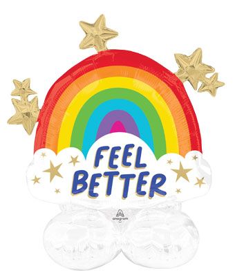 Feel Better Rainbow Balloon 30" - Party Supplies - Image 1