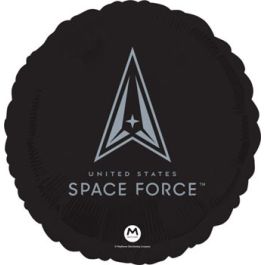 Silver Space Force Balloon 18 Inch Round Foil Balloon - Image 1