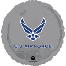 Air Force Logo Round Foil Balloon 18 Inch - Image 1