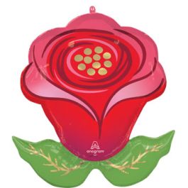 Red Rose Foil Balloon 30 Inch - Sending Flowers Decor - Image 1